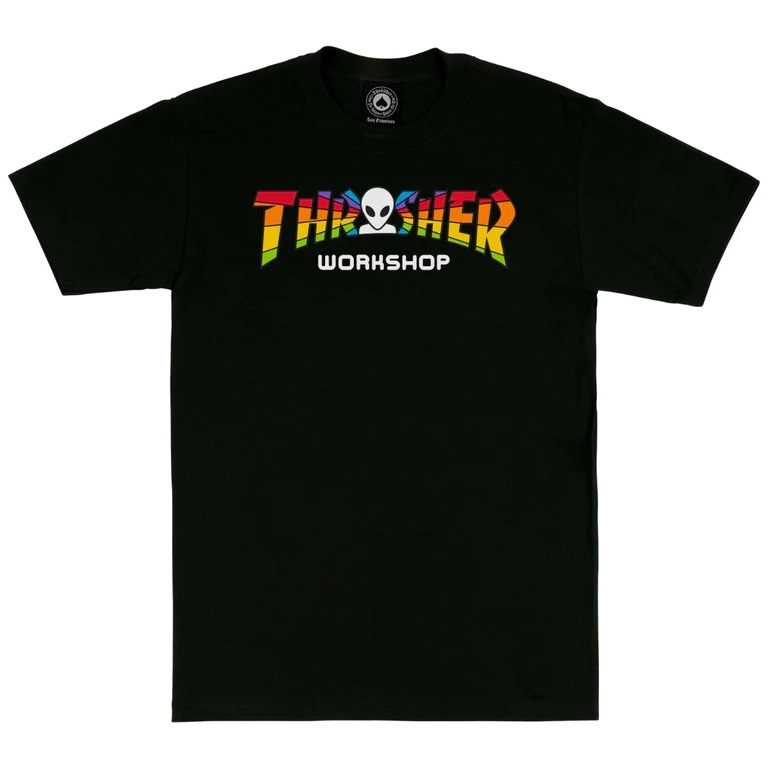 Thrasher X Alien Workshop Spectrum Black T-Shirt [Size: S]
