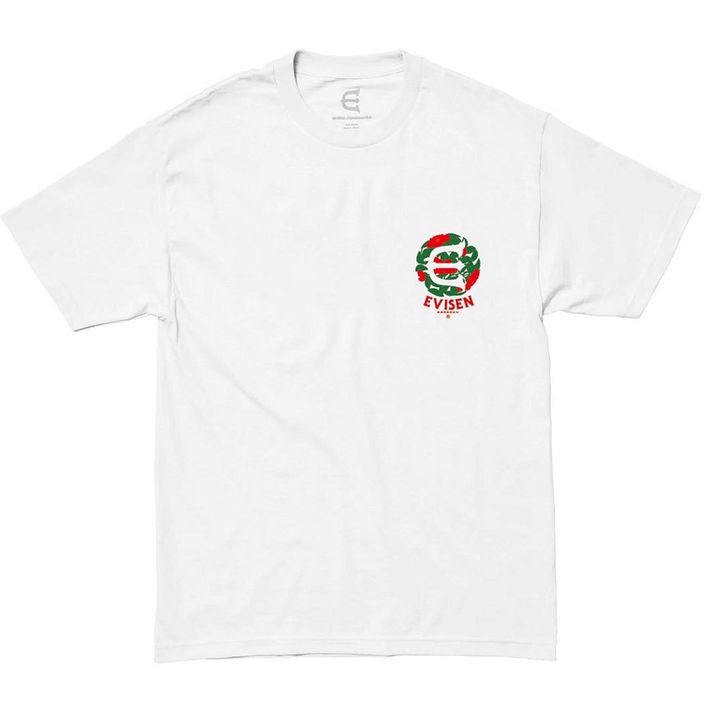 Evisen Tsubaki Logo White T-Shirt [Size: S]