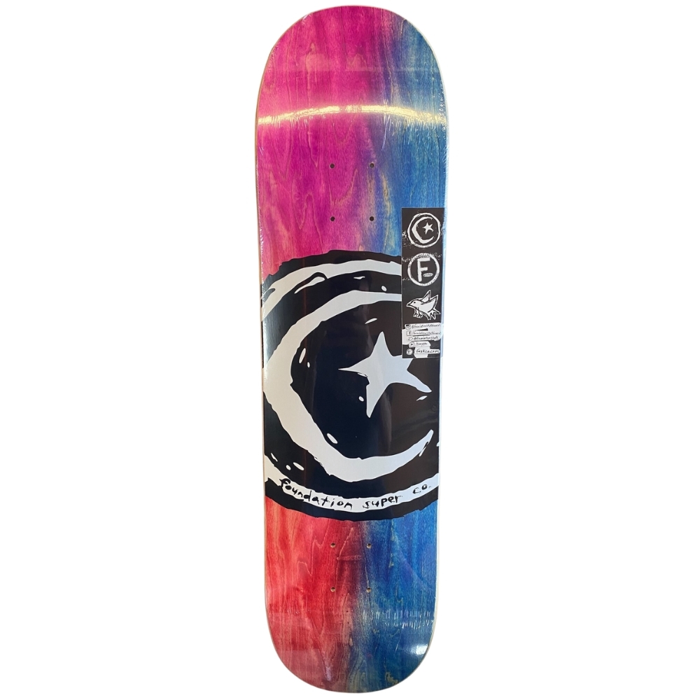Foundation Star & Moon Dyed Shaped 8.0 Skateboard Deck