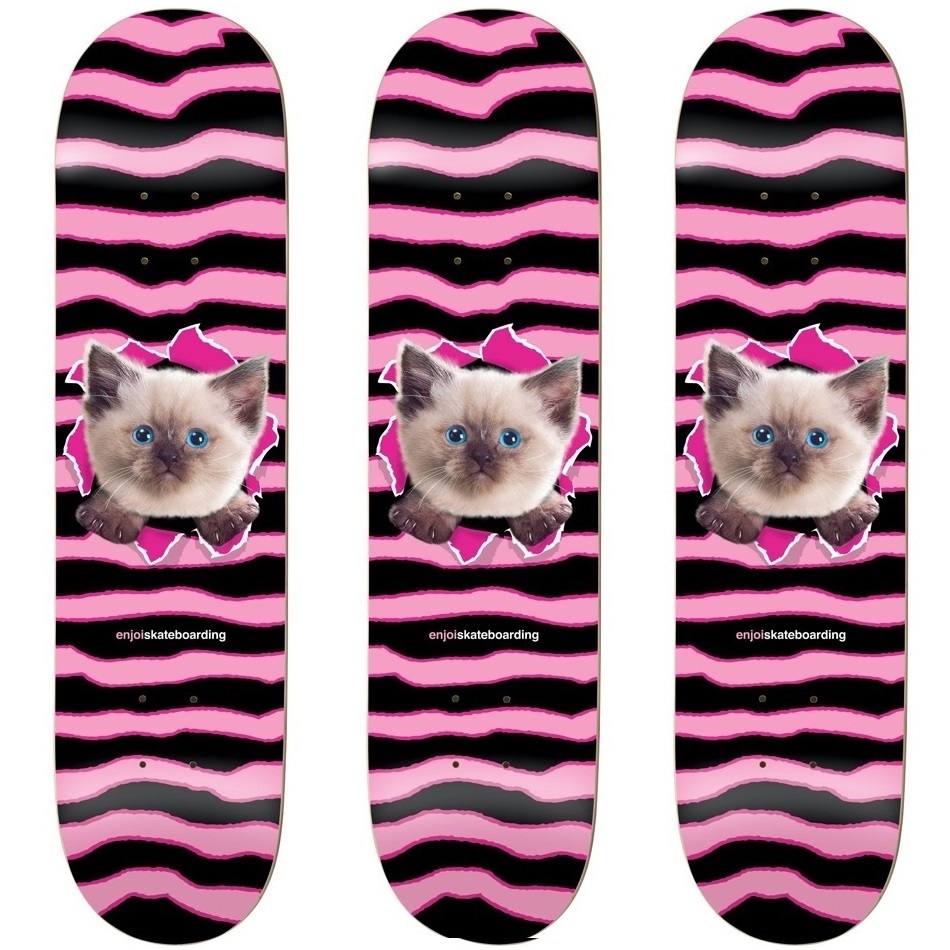 Enjoi Kitten Ripper HYB Pink 7.75 3 Pack Skateboard Decks