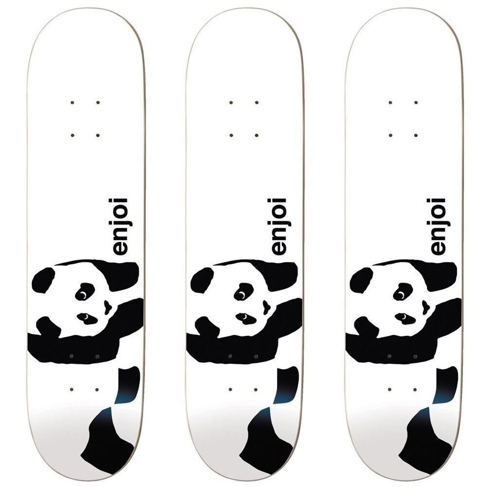 Enjoi Panda Logo R7 MBMS Whitey 8.25 3 Pack Skateboard Decks