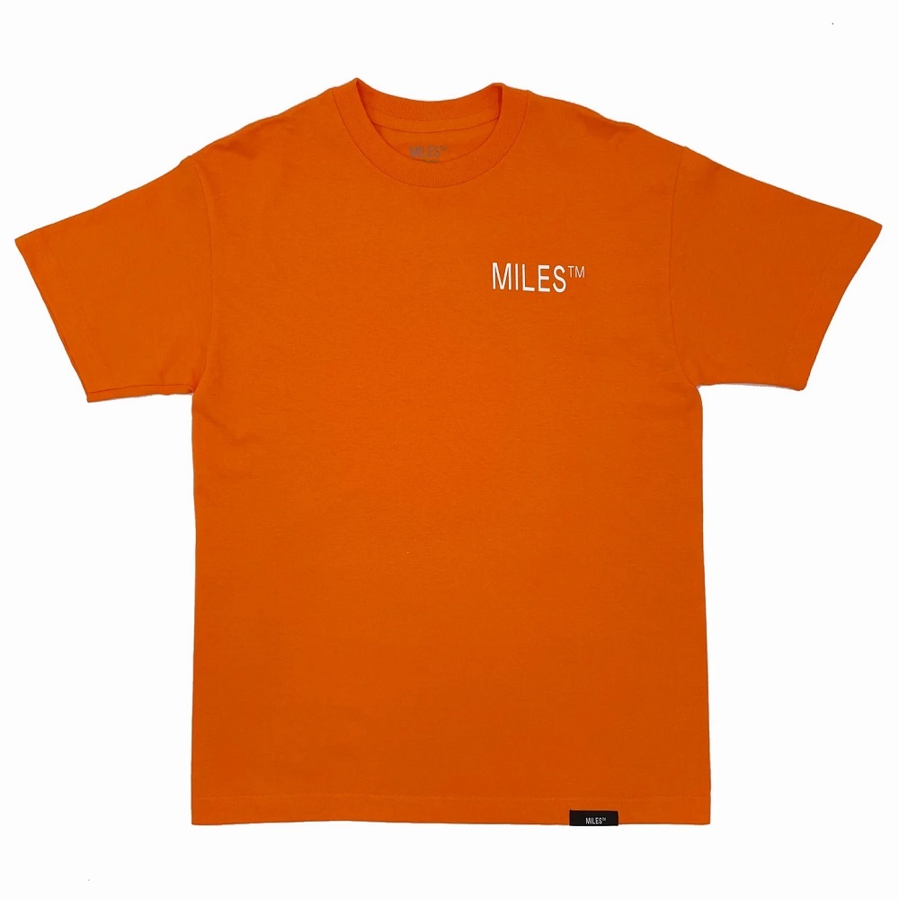 Miles Logo Hit Orange T-Shirt [Size: S]