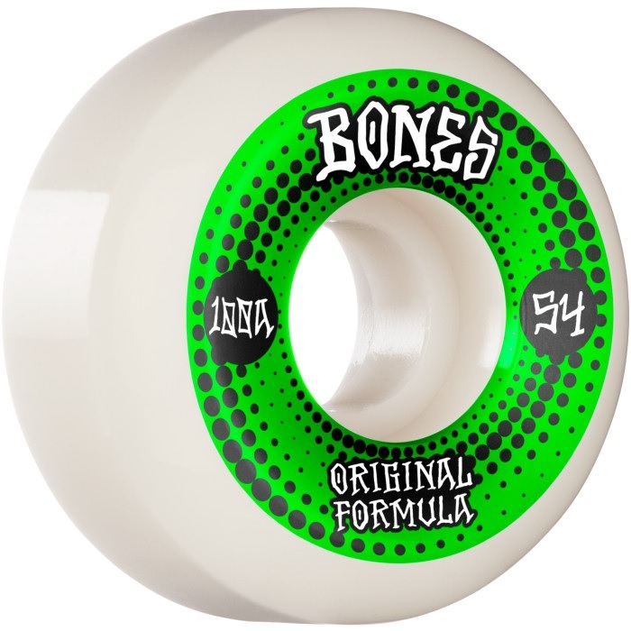 Bones OG 100's Sidecut White V5 54mm Skateboard Wheels
