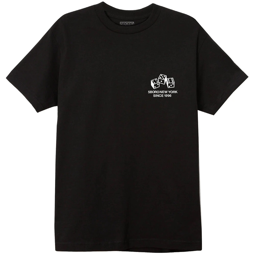 5Boro 4 5 6 Dice Black T-Shirt [Size: S]