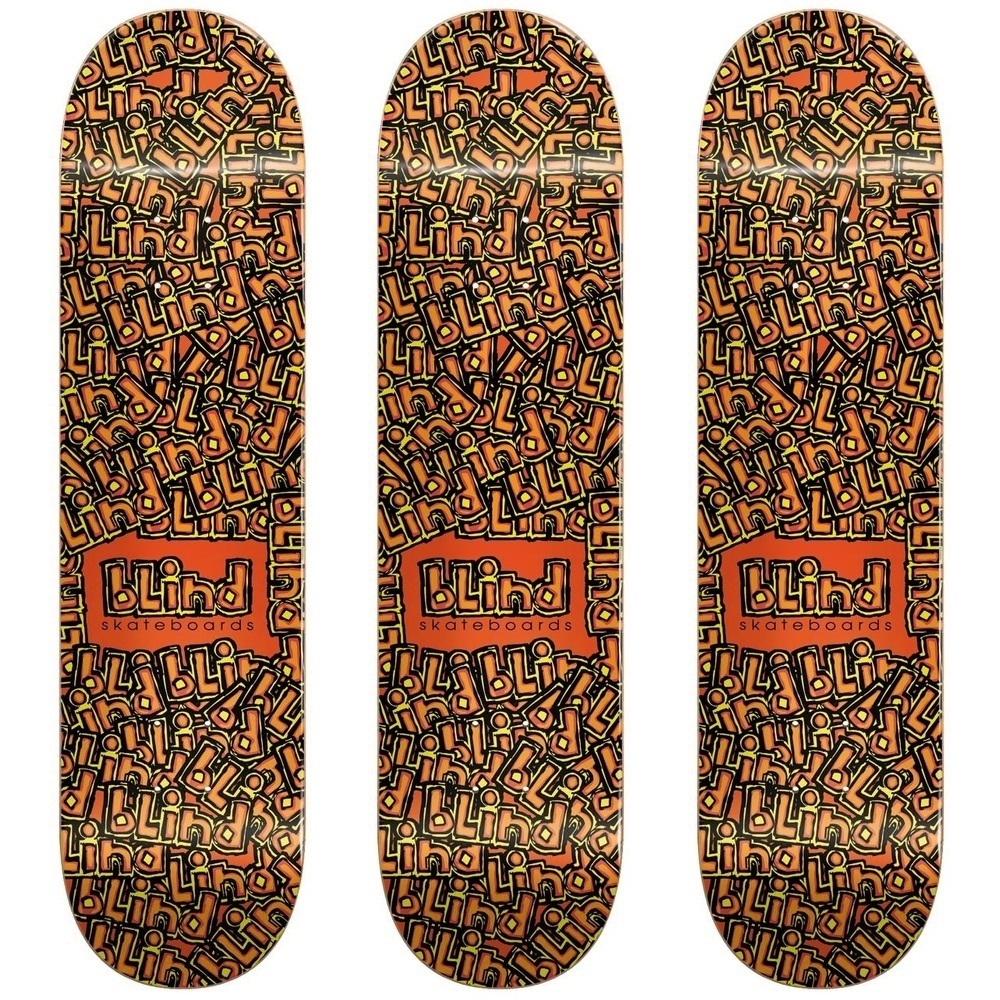 Blind Stand Out RHM Red Orange 8.25 3 Pack Skateboard Decks