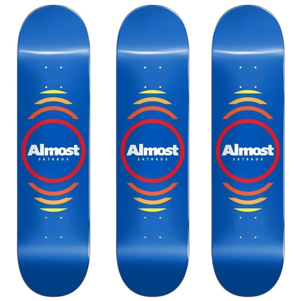 Almost Reflex HYB Blue 8.0 3 Pack Skateboard Decks