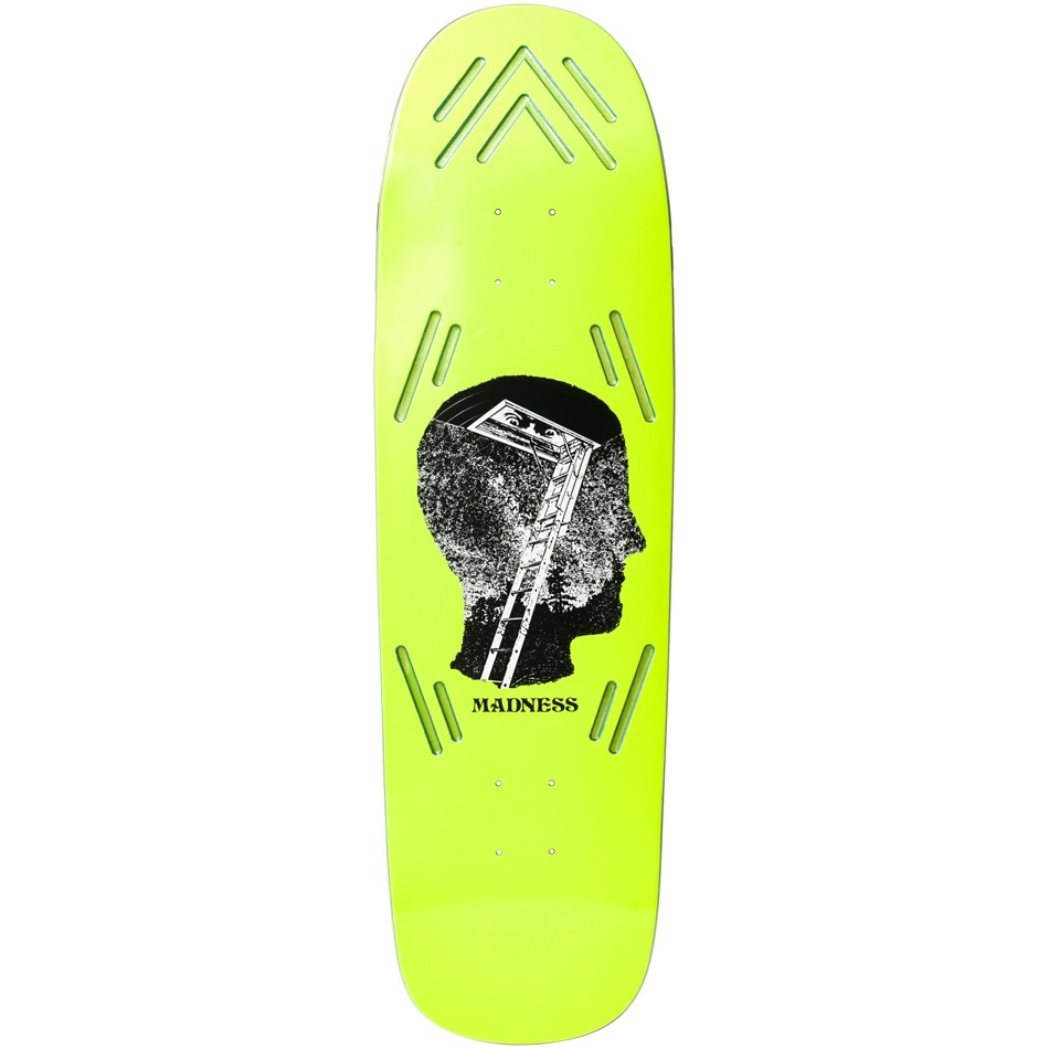 Madness Out Of Mind R7 Neon Yellow 9.1 Skateboard Deck