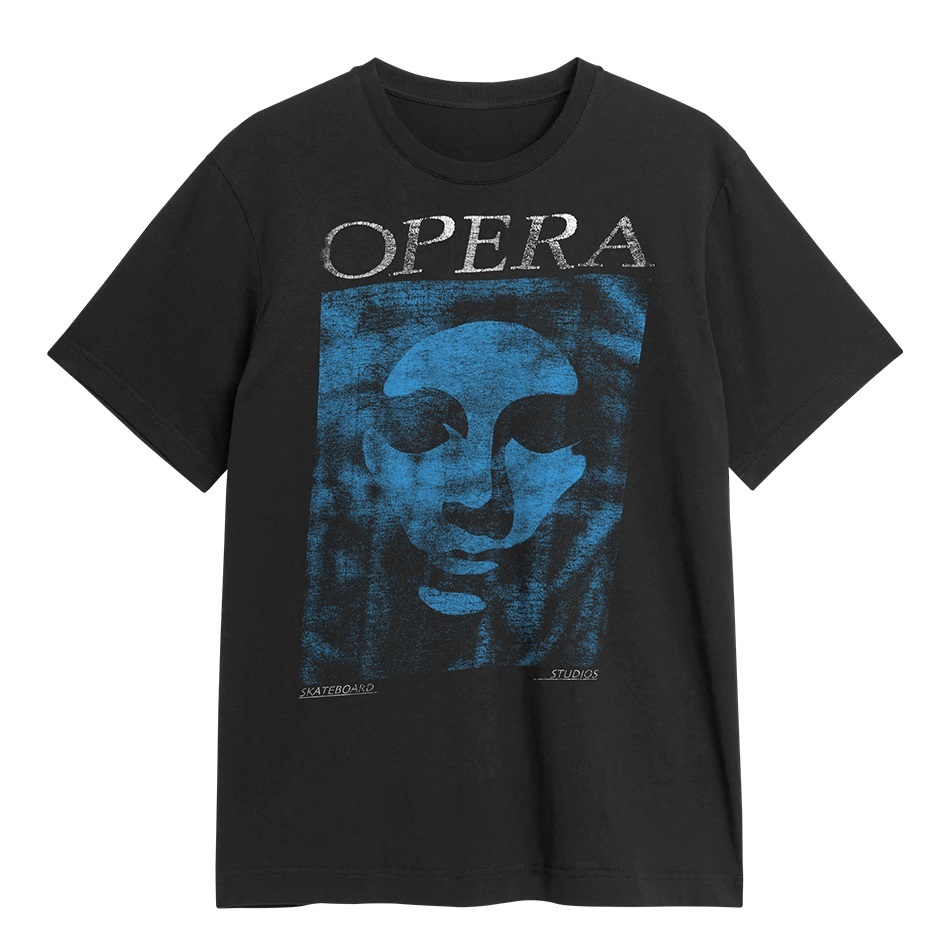 Opera Mask Vintage Black T-Shirt [Size: L]
