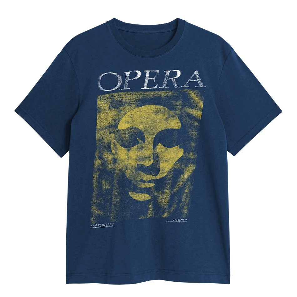 Opera Mask Vintage Navy T-Shirt [Size: L]
