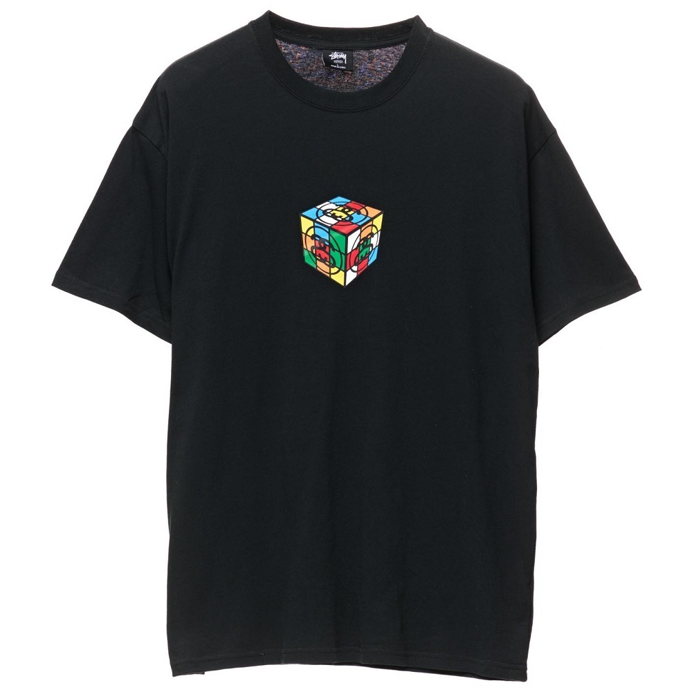 Stussy Cube Black T-Shirt [Size: L]