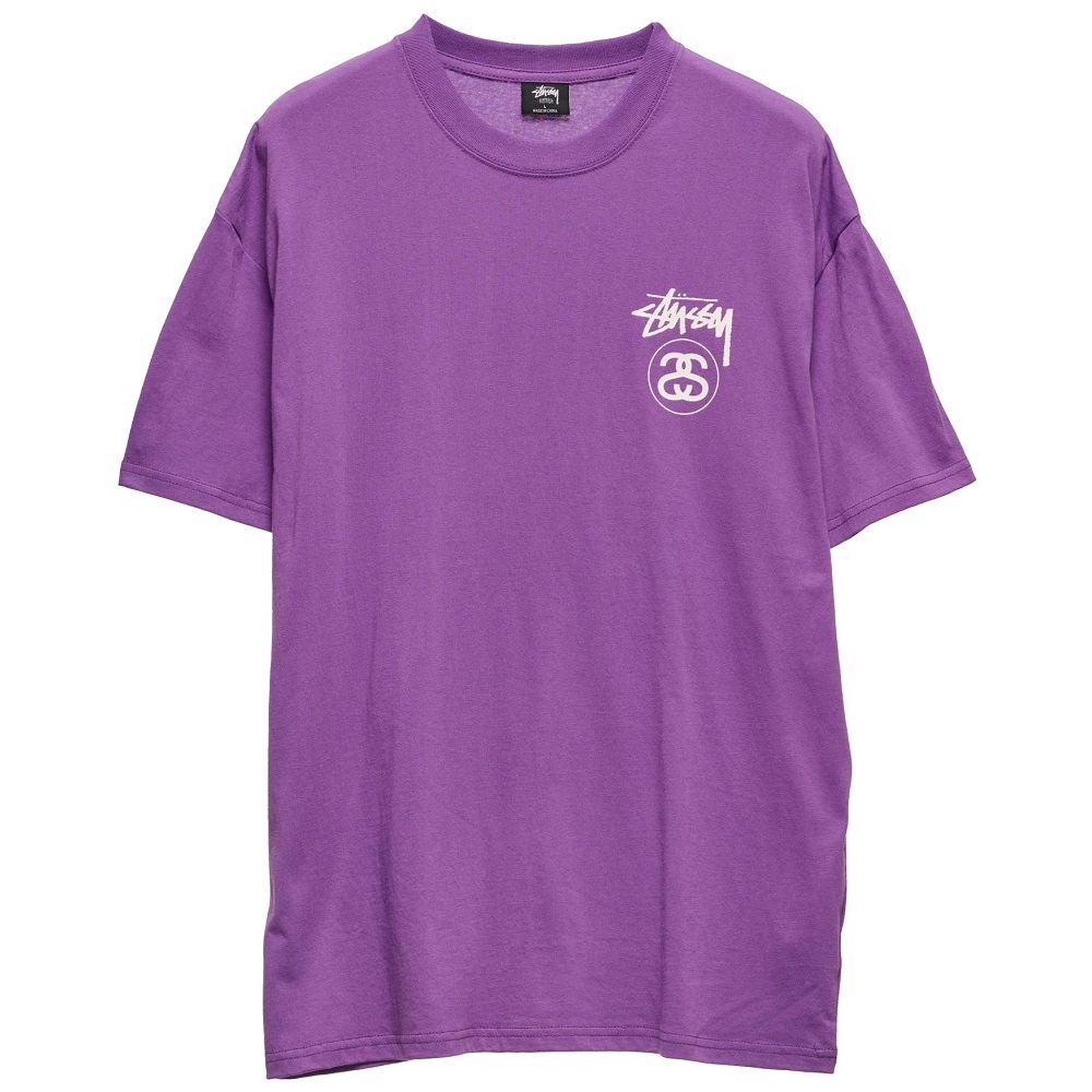 Stussy Solid Stock Link Bright Violet T-Shirt [Size: L]