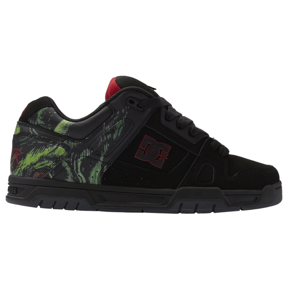 DC X Slayer Stag Black Green Black Mens Skate Shoes [Size: US 9]