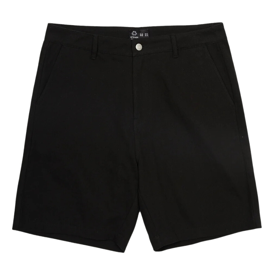 Afends Ninety Twos Recycled Black Chino Shorts [Size: 30]