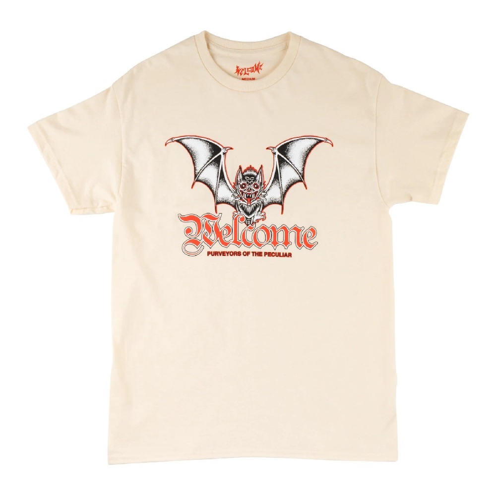 Welcome Skateboards Nocturnal Bone T-Shirt [Size: S]
