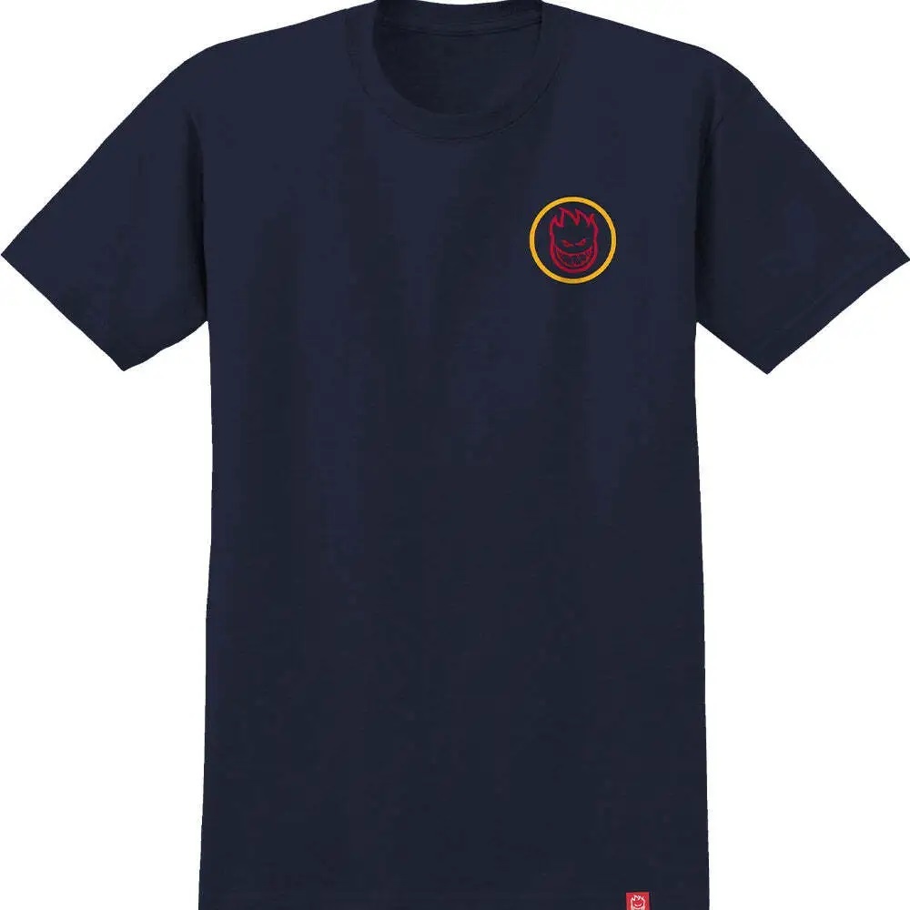 Spitfire Classic Swirl Overlay Navy T-Shirt [Size: S]