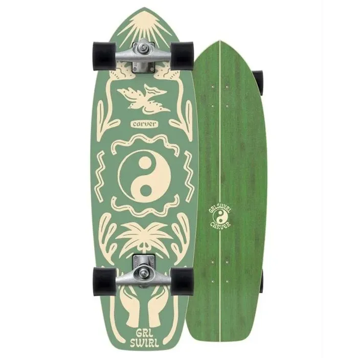 Carver GRLSwirl Yang Yin CX Surfskate Skateboard