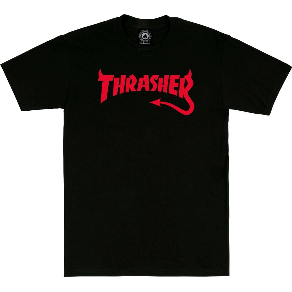 Thrasher Diablo Black T-Shirt [Size: M]