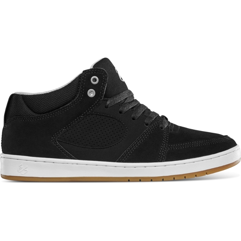 Es Accel Slim Mid Black White Silver Mens Skate Shoes [Size: US 9]