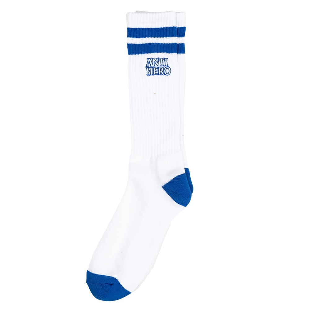 Anti Hero Blackhero Outline White Blue 1 Pair Mens Socks