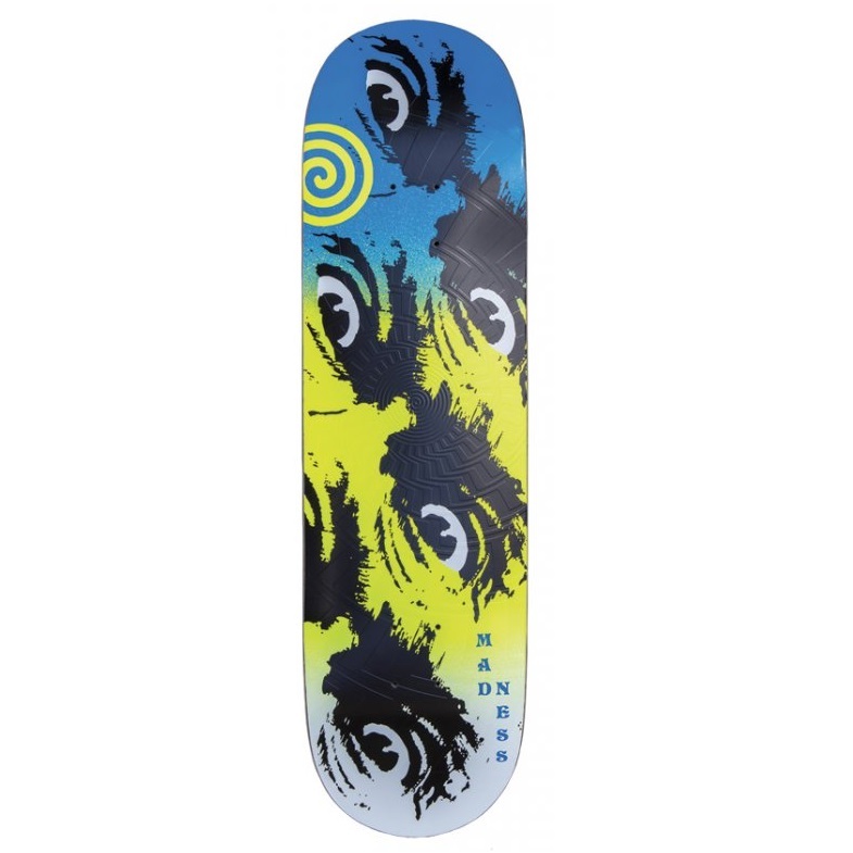 Madness Side Eye Blend SuperSap Blue Yellow 8.5 Skateboard Deck