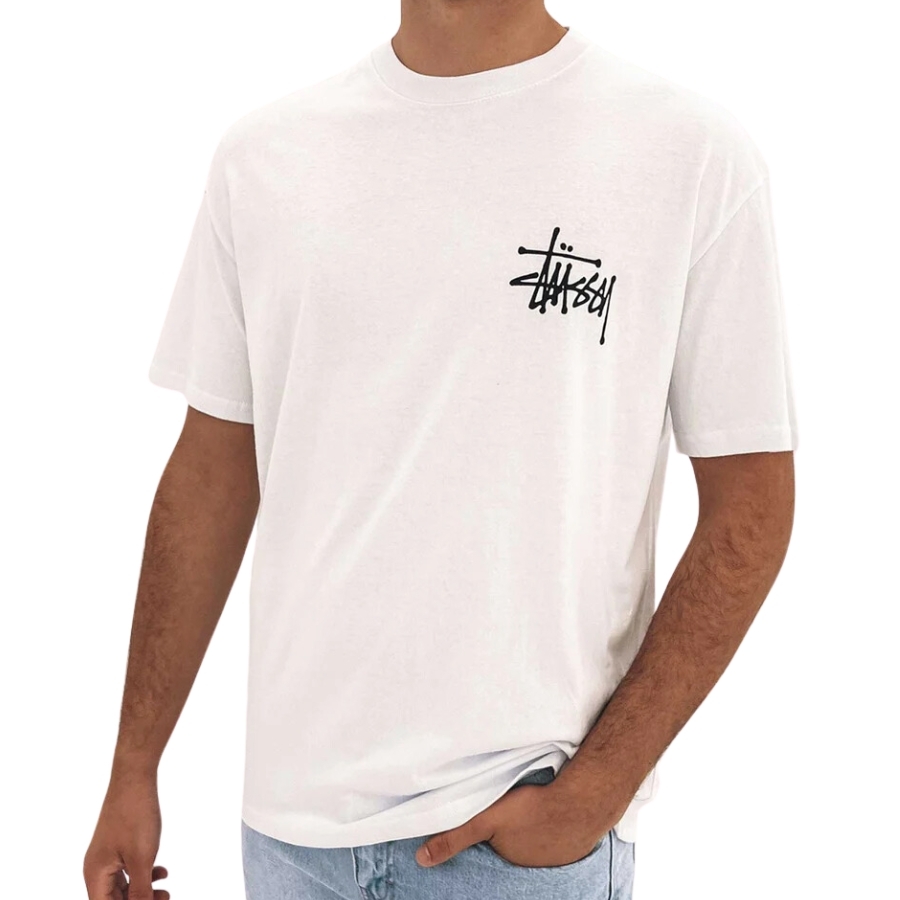 Stussy Graffiti Heavyweight White T-Shirt [Size: S]