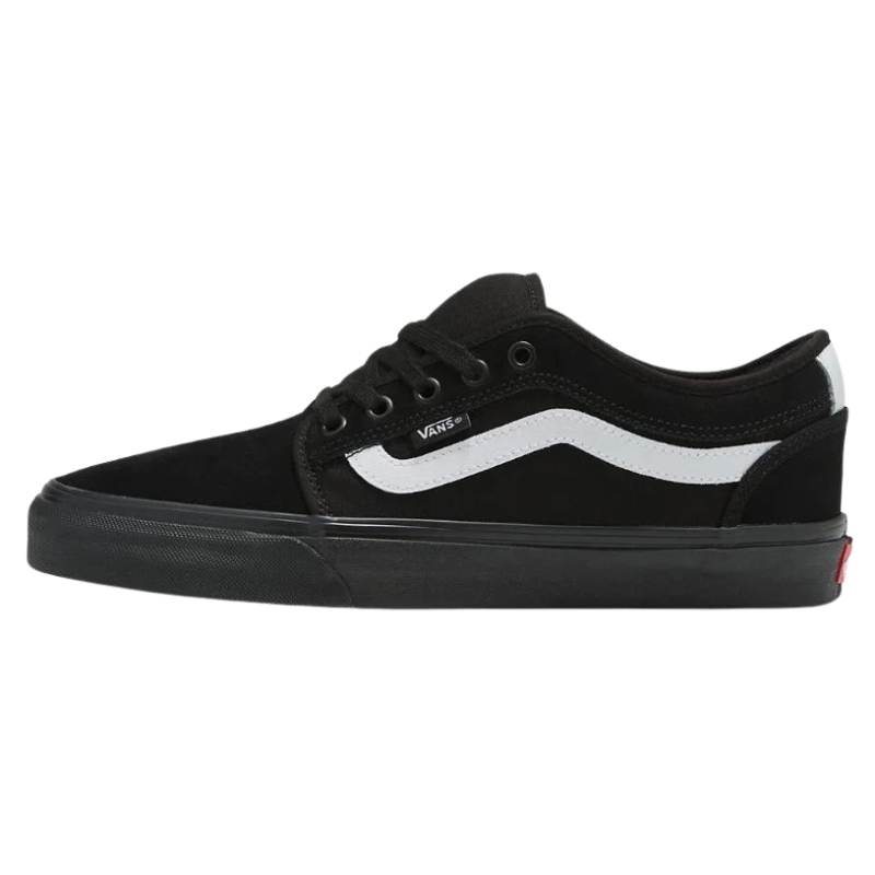 Vans Skate Chukka Sidestripe Low Black Black White Shoes [Size: US 13]