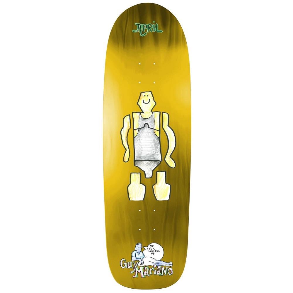 April Guy Mariano Yellow 9.6 Skateboard Deck