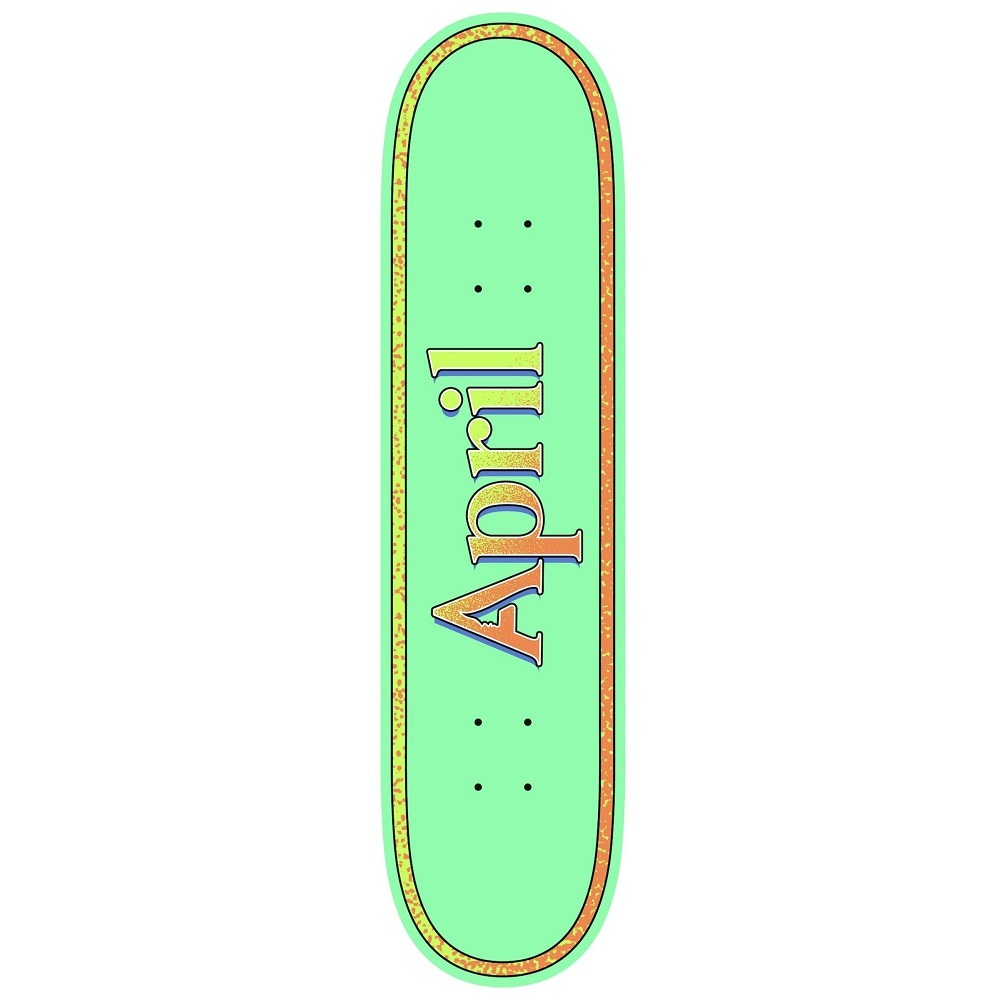 April OG Logo Retro Green 8.25 Skateboard Deck