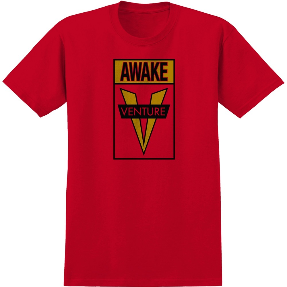 Venture Truck Co Awake Red Gold T-Shirt [Size: S]