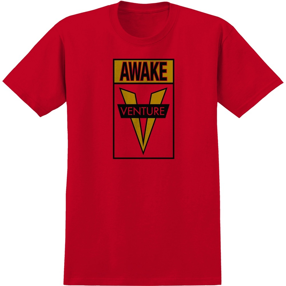 Venture Truck Co Awake Red Gold T-Shirt [Size: M]
