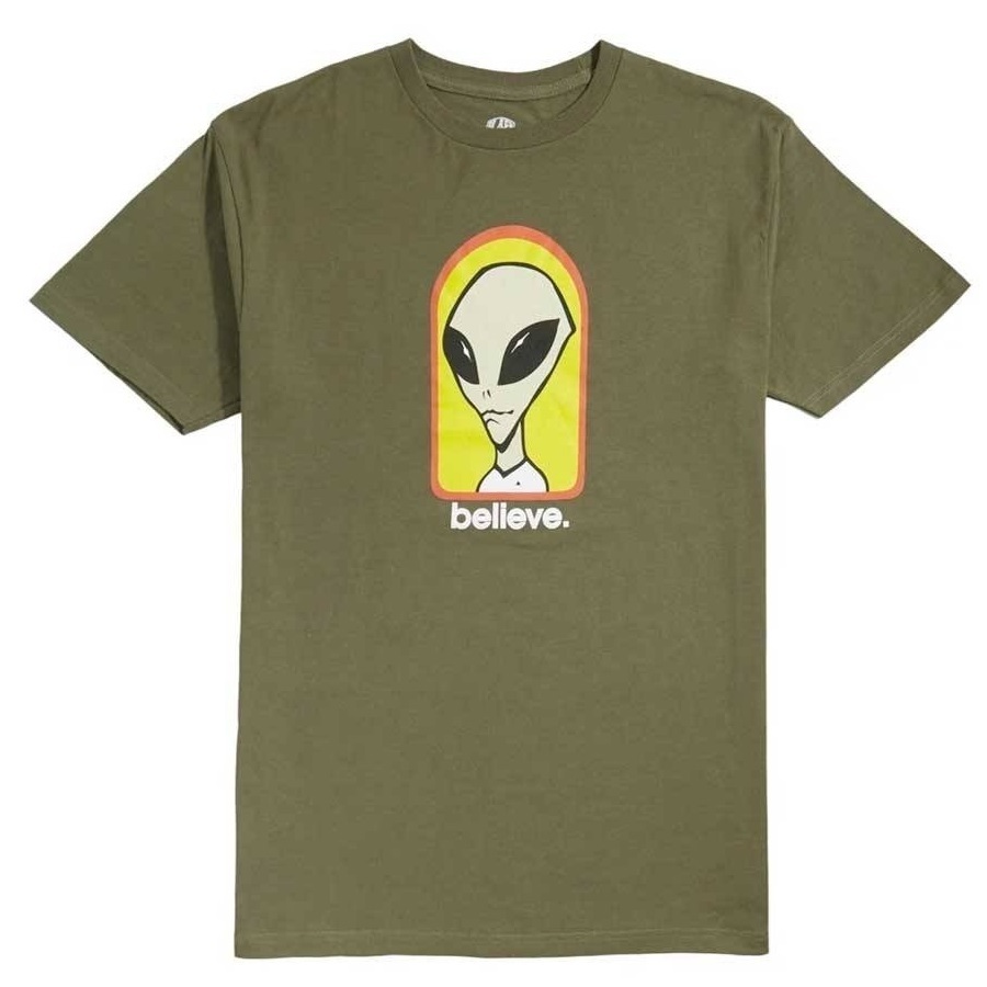 Alien Workshop Believe Olive T-Shirt [Size: S]
