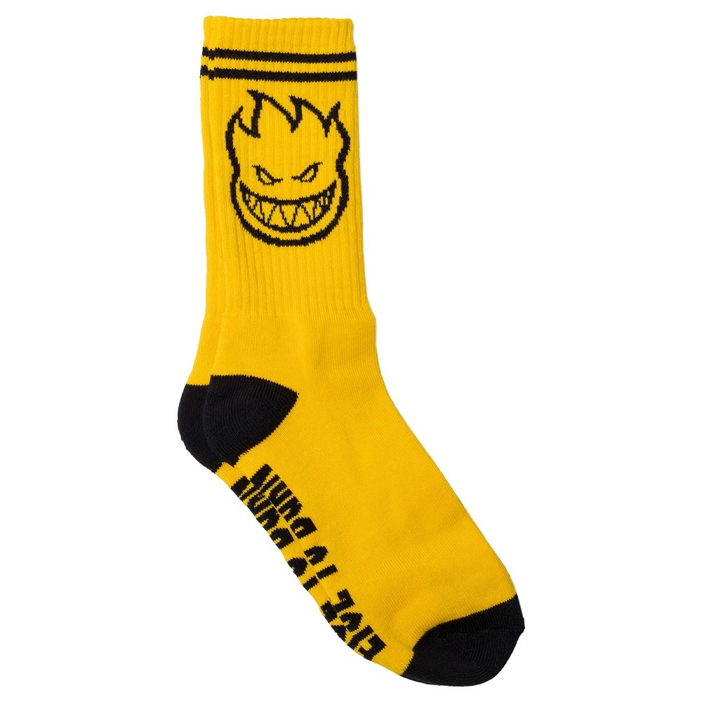 Spitfire Bighead Gold Black 1 Pair Mens Socks