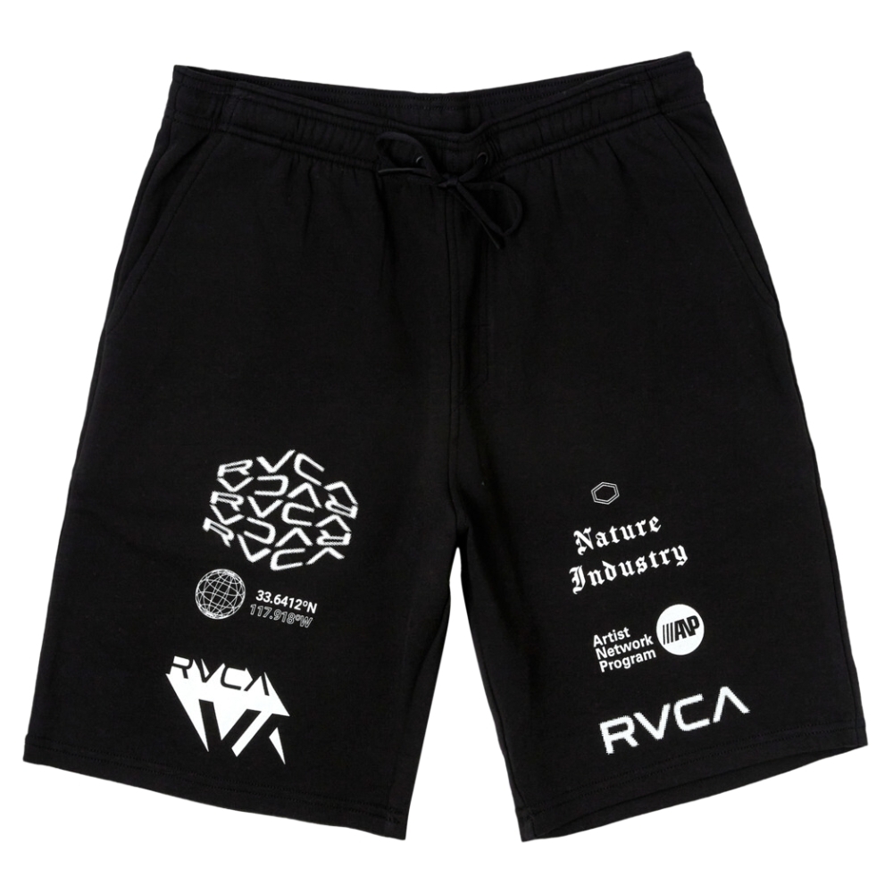 RVCA All Brand Sport IV 19 Black White Shorts [Size: S]