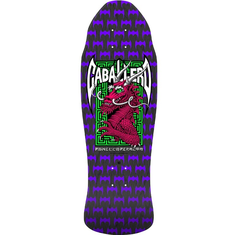 Powell Peralta Steve Caballero Cab Street Dragon Black Purple 9.625 Skateboard Deck