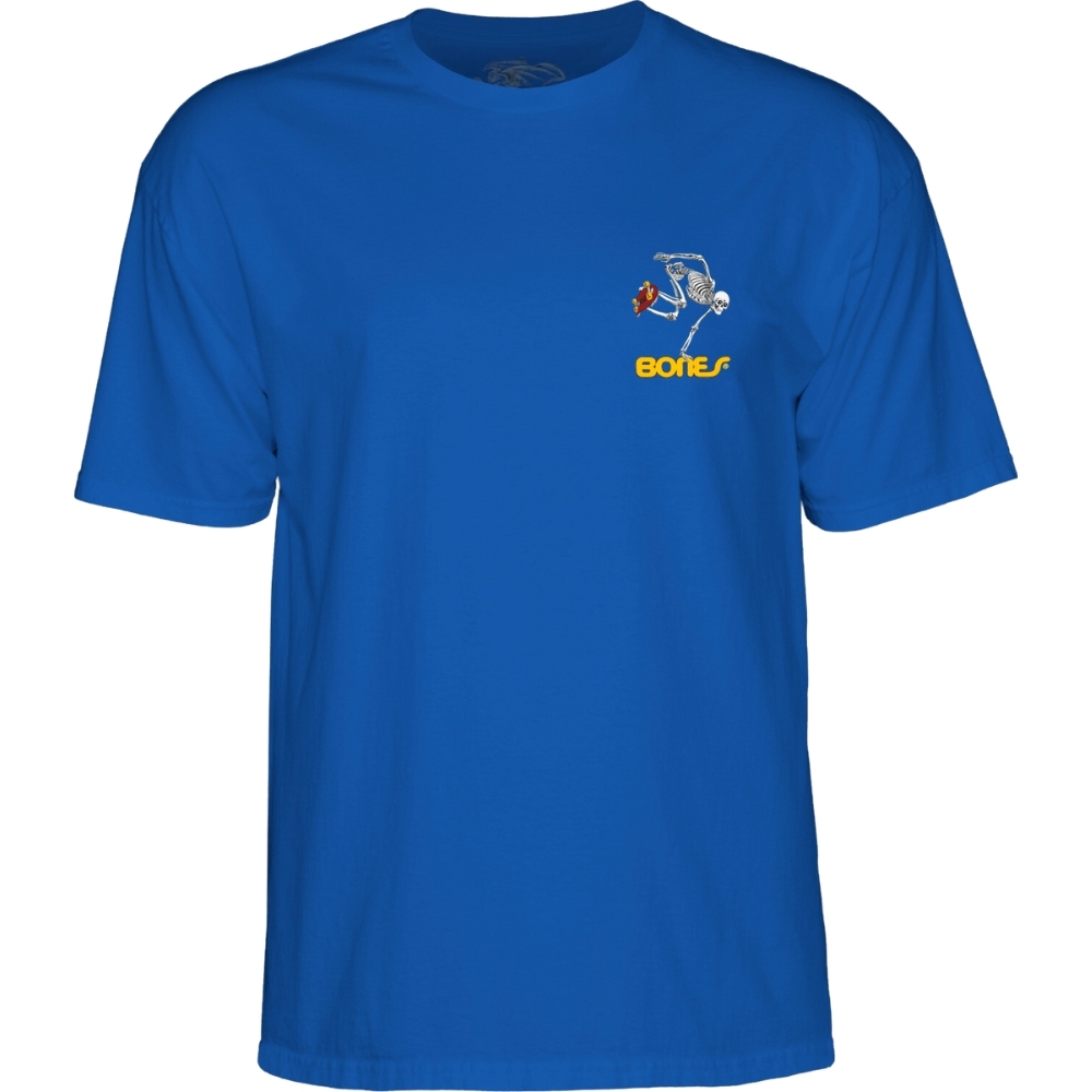 Powell Peralta Skate Skeleton Royal Blue Youth T-Shirt [Size: M]