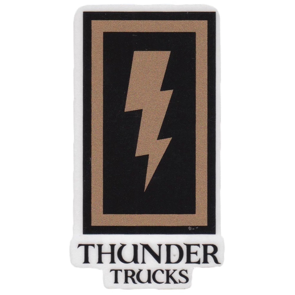 Thunder Trucks Boxed Bolt Small Skateboard Sticker [Colour: Black Gold]