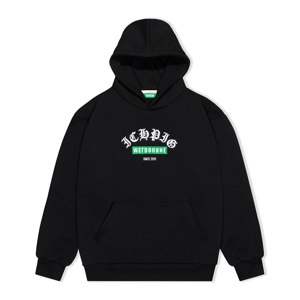 Ichpig Landmark Cordless Black Hoodie [Size: S]