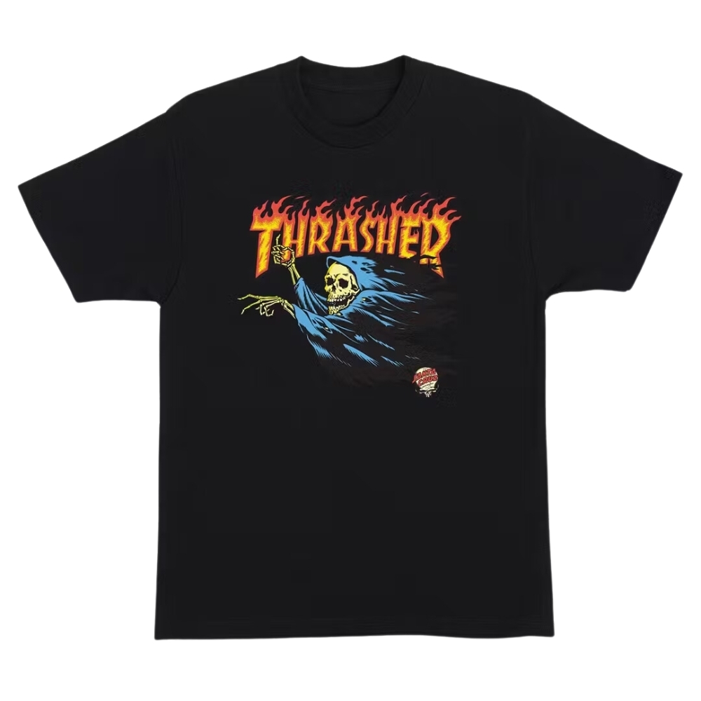 Santa Cruz X Thrasher OBrien Reaper Black T-Shirt [Size: S]