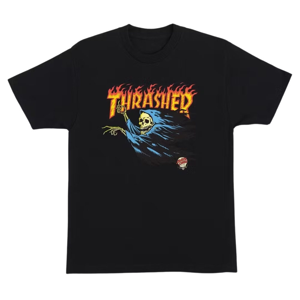 Santa Cruz X Thrasher OBrien Reaper Black T-Shirt [Size: M]