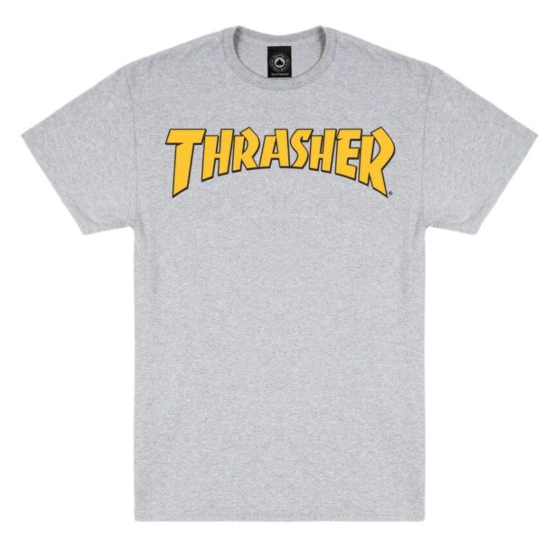 Thrasher Cover Logo Ash Grey T-Shirt [Size: L]