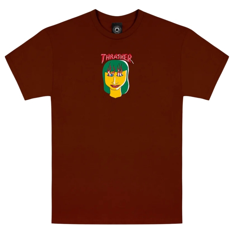 Thrasher Talk Shit Maroon T-Shirt [Size: M]