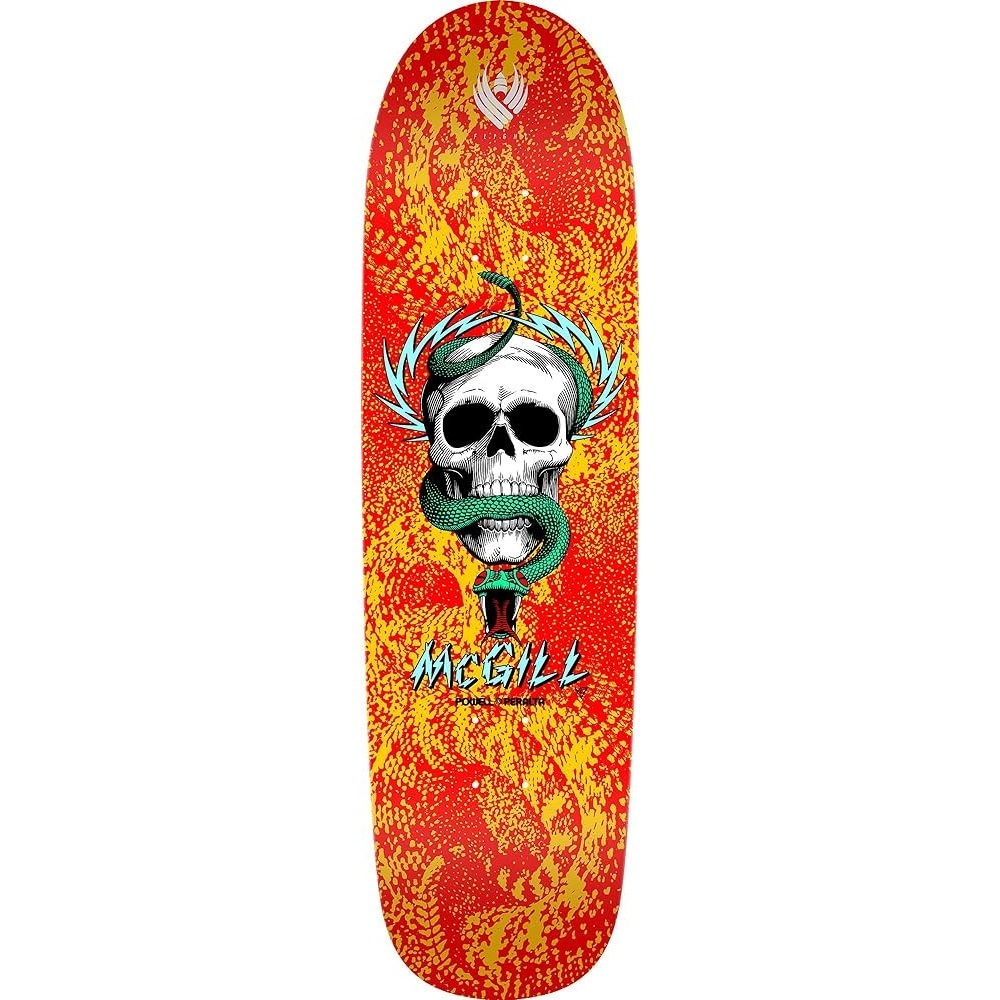 Powell Peralta Flight Mcgill Skull & Snake Yellow Red Shape 218 8.97 Skateboard Deck