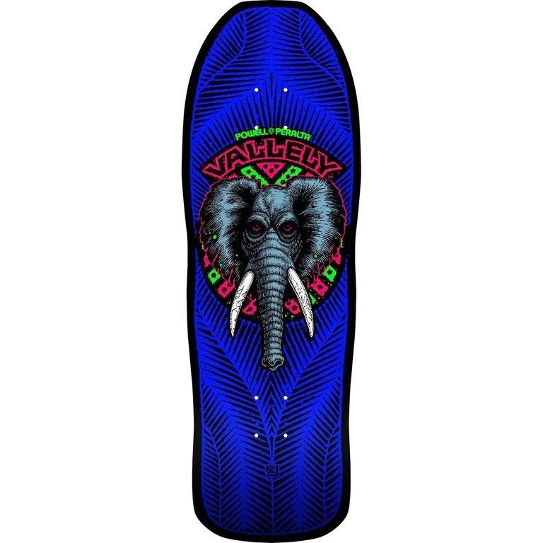 Powell Peralta Mike Vallely Elephant Blacklight 9.85 Skateboard Deck
