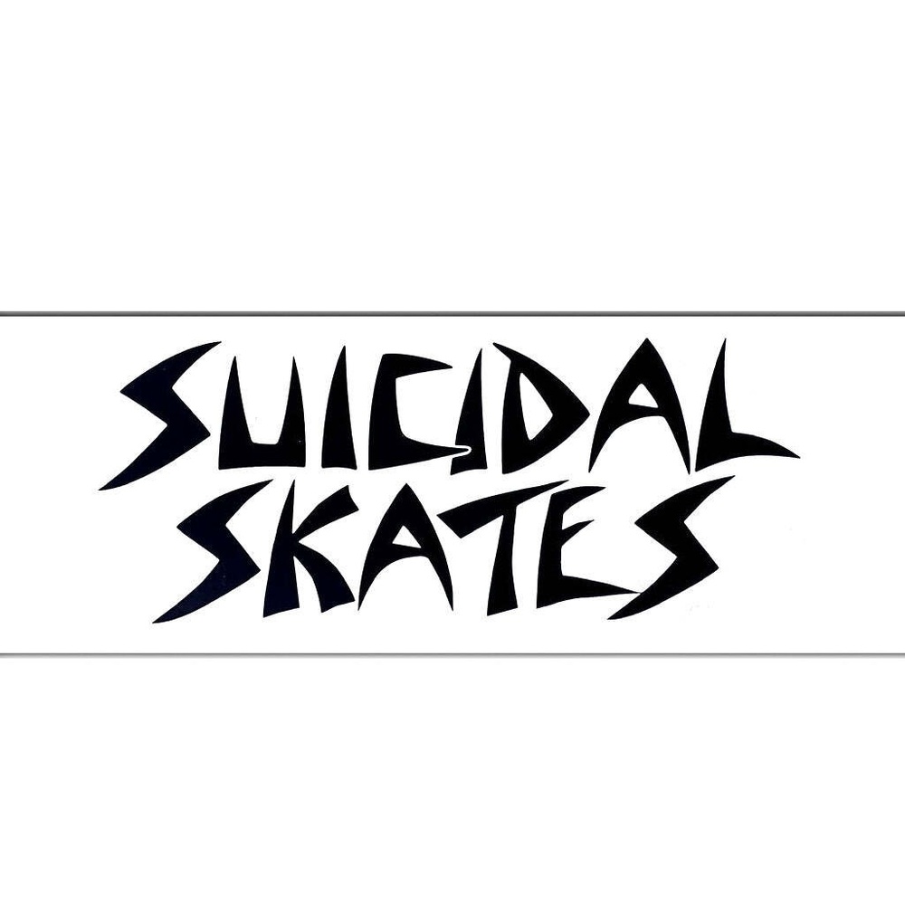 Dogtown Suicidal Skates Logo White Sticker