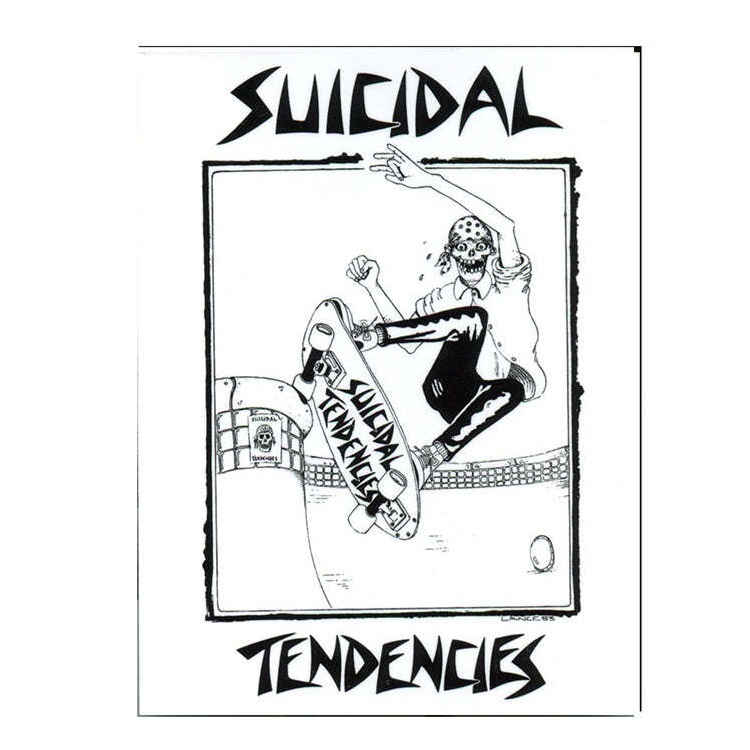 Dogtown Suicidal Skates Pool Skater Sticker [Colour: White]