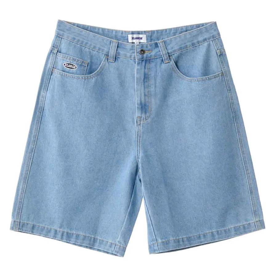 XLarge Bull Denim 91 Mid Blue Shorts [Size: 34]