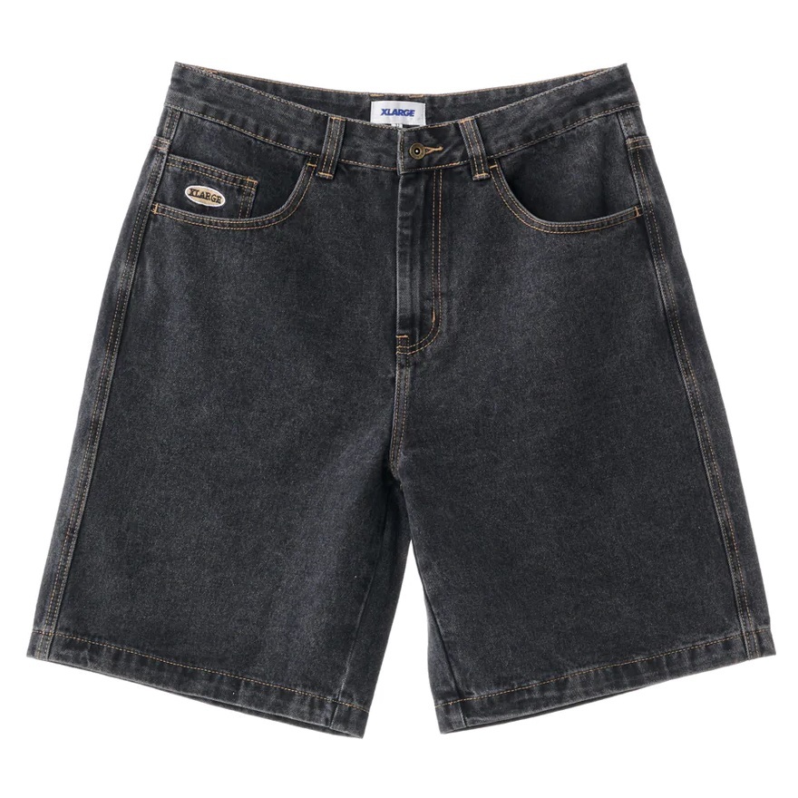 XLarge Bull Denim 91 Washed Black Shorts [Size: 34]