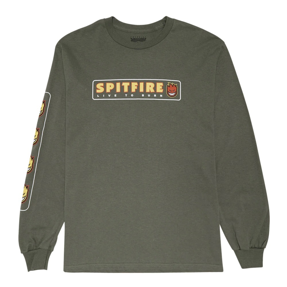 Spitfire LTB Silver Military Green Long Sleeve Shirt [Size: S]