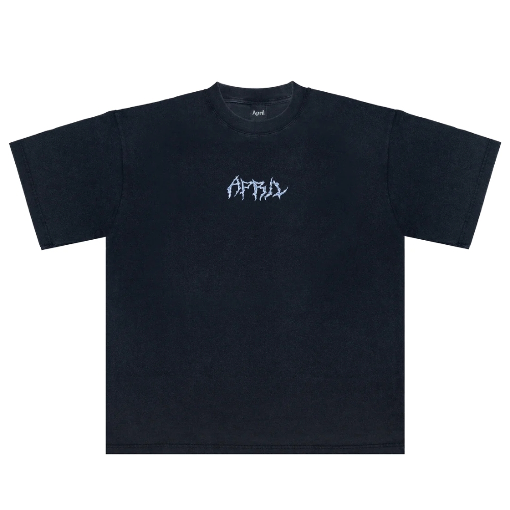 April Cracked Rose Vintage Black T-Shirt [Size: S]