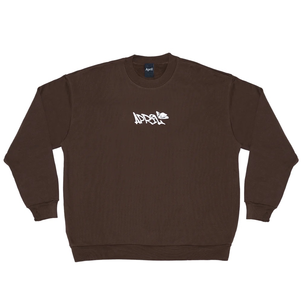April Sketch Sweater Shave Chocolate Crew Jumper [Size: M]